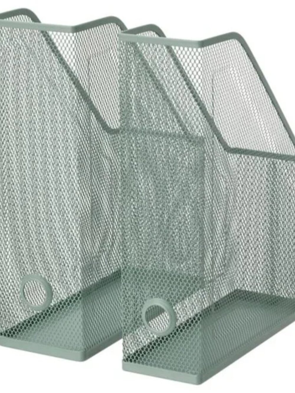 Mint Green IKEA Mesh Metal Magazine File 2 Pieces - Picture 2 of 4